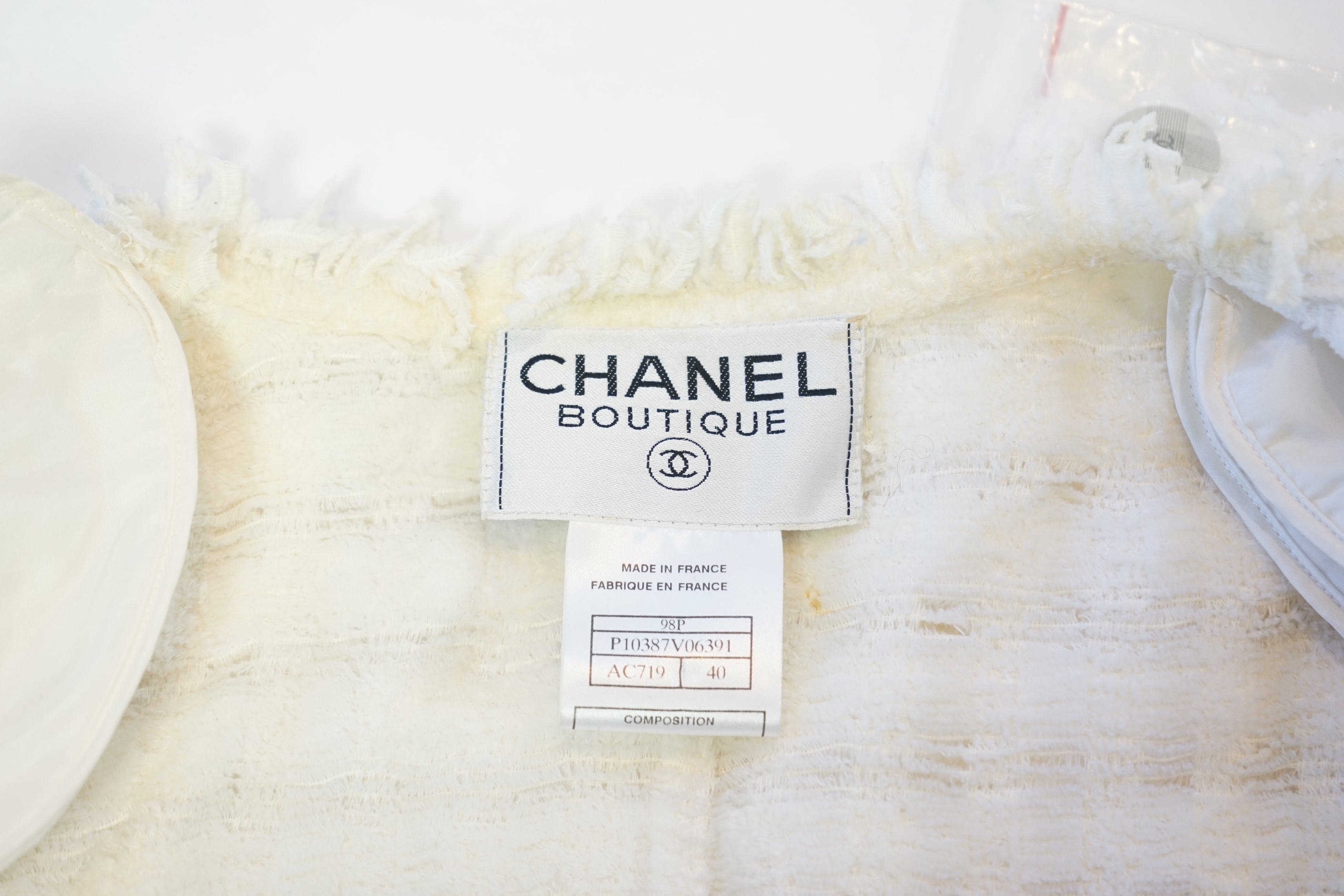 A Chanel early 1990's cream boutique jacket, size 40